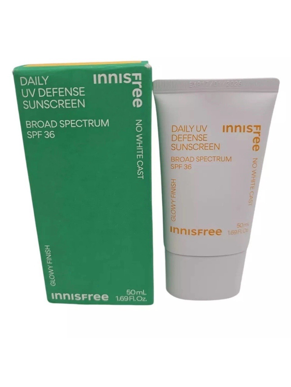 innisfree Daily UV Defense Sunscreen Broad Spectrum SPF 36 1.69 oz – EXP 01/2026