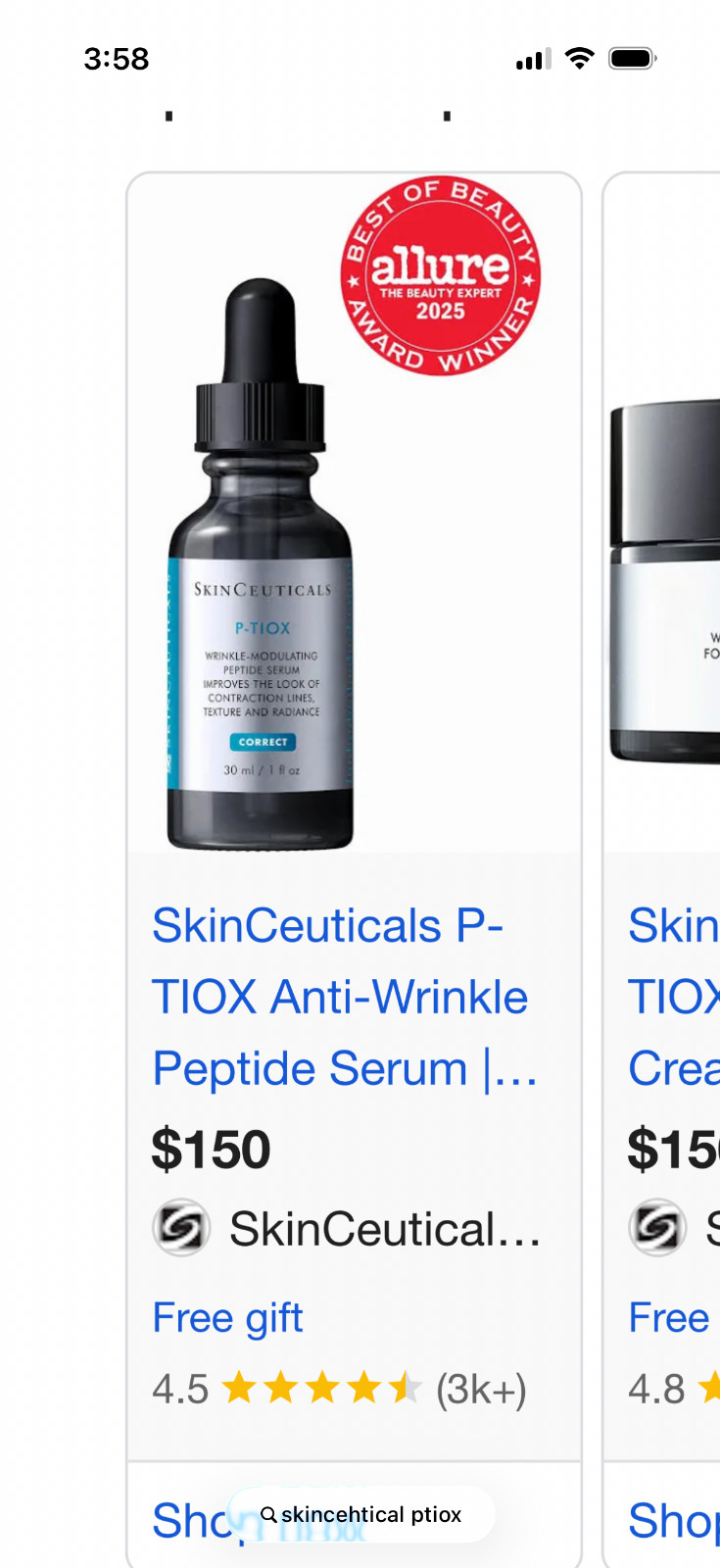 NEW sealed Skinceuticals P-TIOX Peptide Serum 1 fl oz/30ml