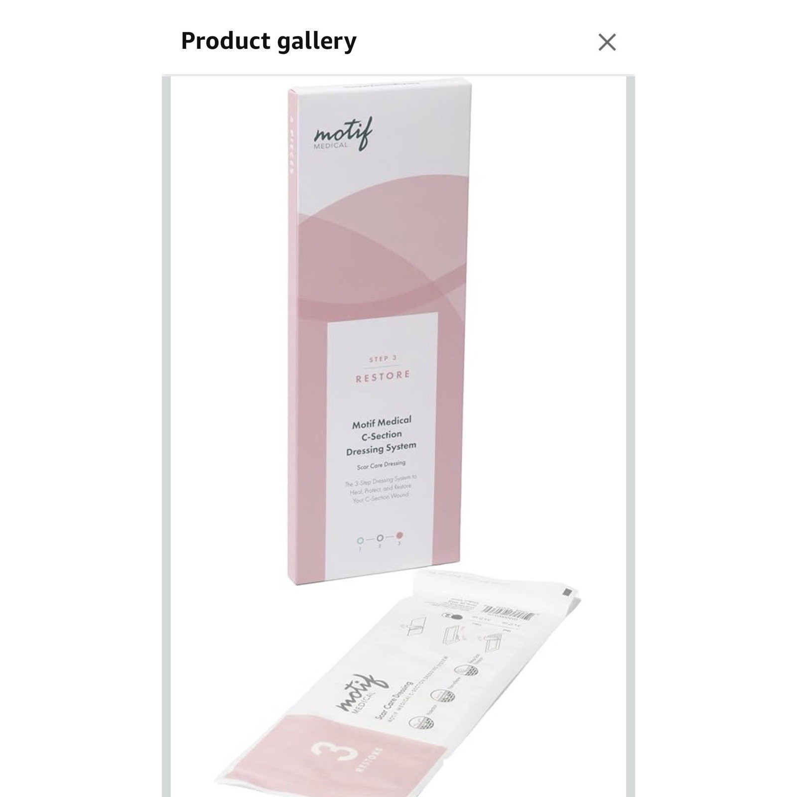 Motif Medical C-Section Dressing System Step 3 Restore Scar Care 4ct DAB00003-01