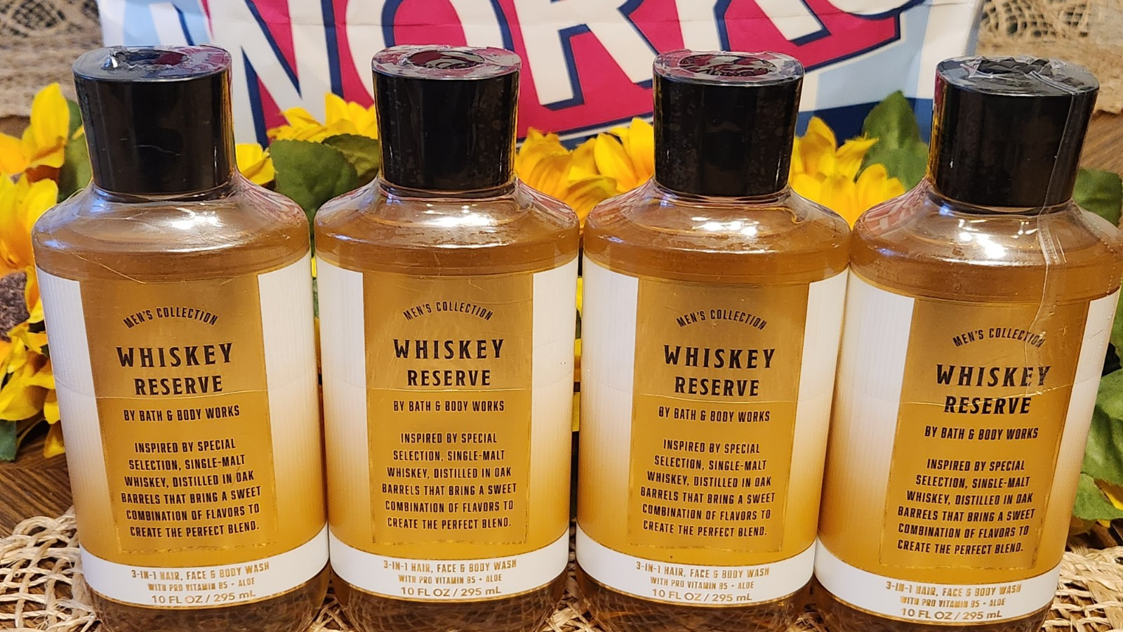 Bath & Body Works WHISKEY RESERVE Men 3-in-1 Hair, Face & Body Wash Lot of 4