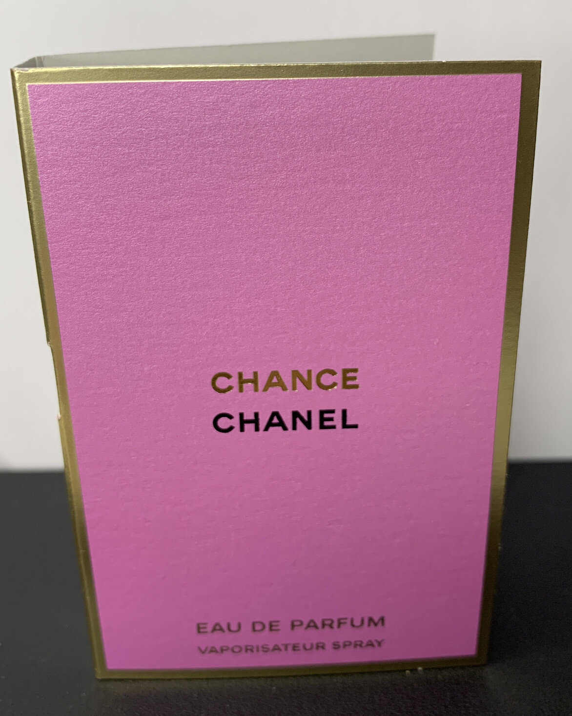 Chanel Chance 1.5ml/0.05 fl oz. Carded spray sample, eau de parfum