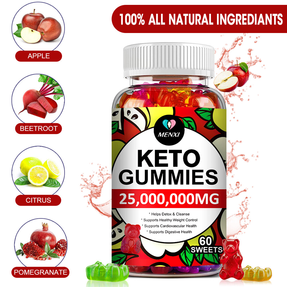 Keto Slimming Gummies 25,000,000mg Apple Cider Vinegar ACV Weight Loss 60 Gummy