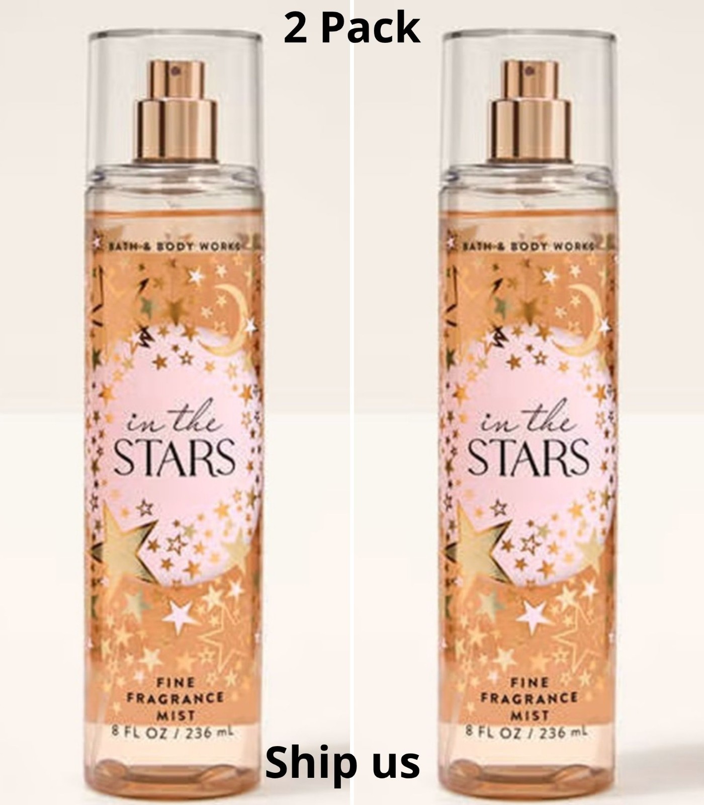 2 pack Bath & Body Works In The Stars Fine Fragrance Mist Spray Splash 8 oz.