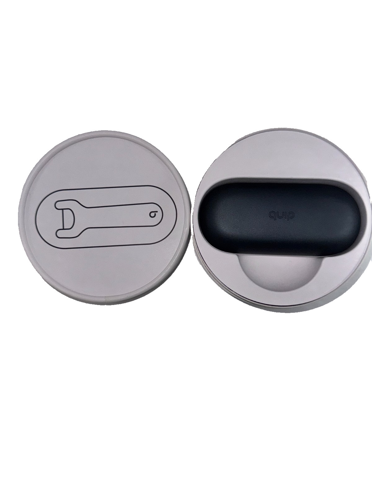 Quip Floss Pick Starter Kit Slate Metal Oral Care Set 1ct