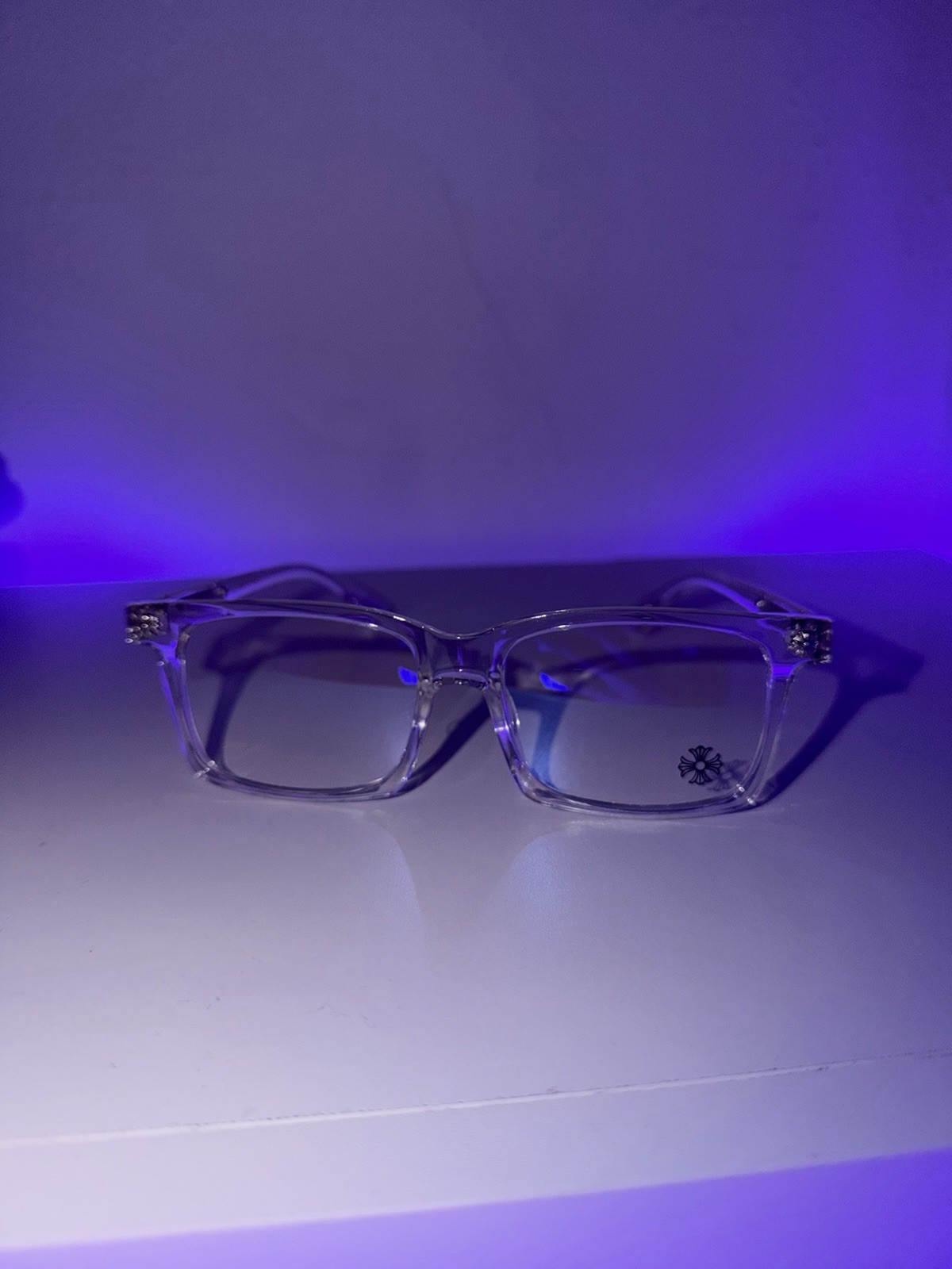 Clear Plastic Rectangle Full Rim Eyeglass Frames, Unisex Adults, Solid