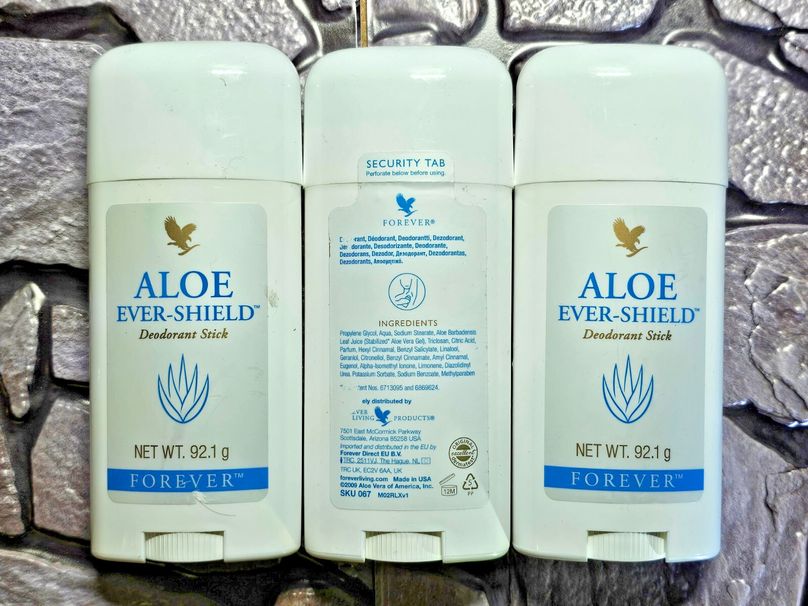 3 – Forever Living ALOE Ever-Shield DEODORANT Stick – Aluminum Free – Exp. 2028