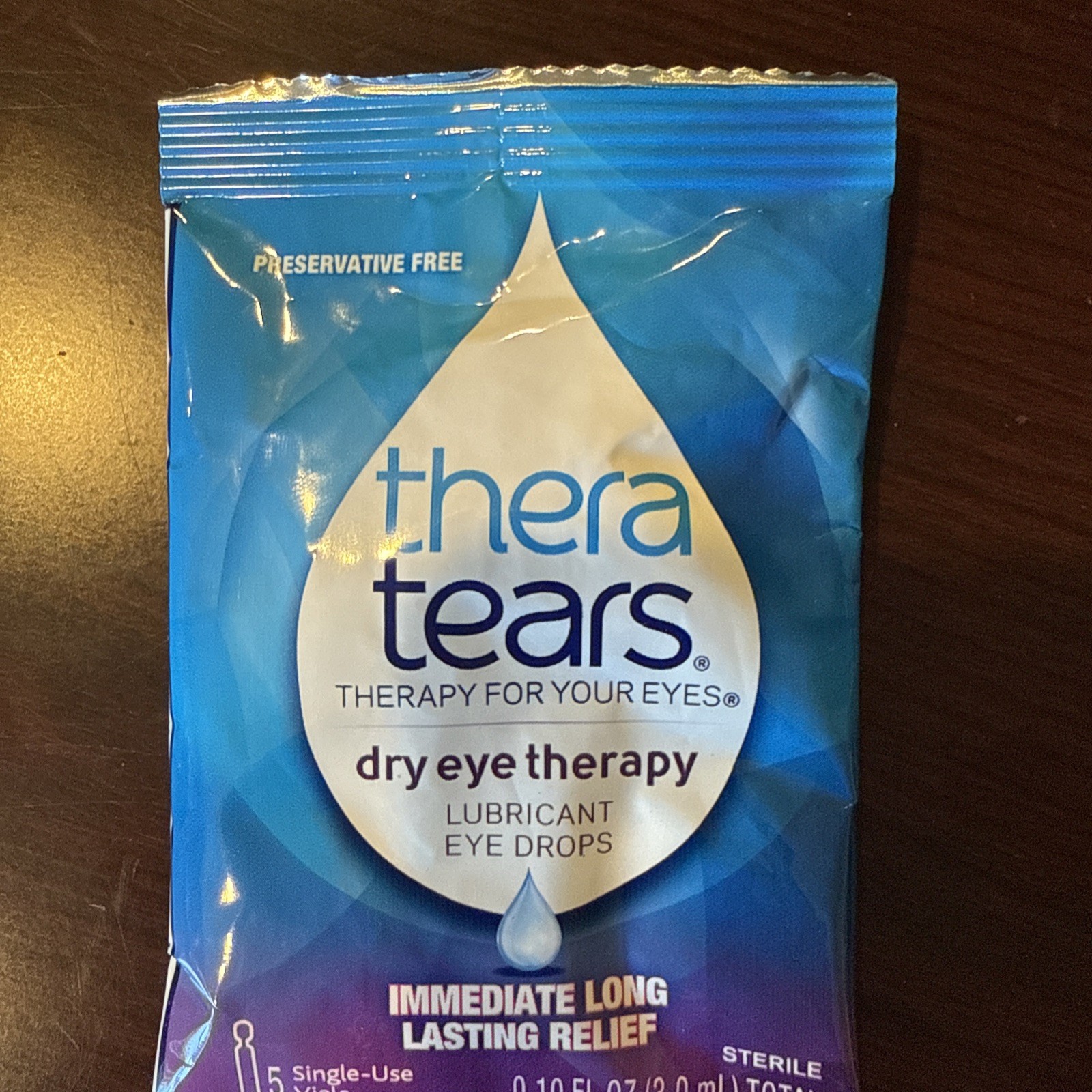 Thera Tears Eye Drops – Dry Eye – 5 Single-Use Vials – 0.1 Fl. – NEW