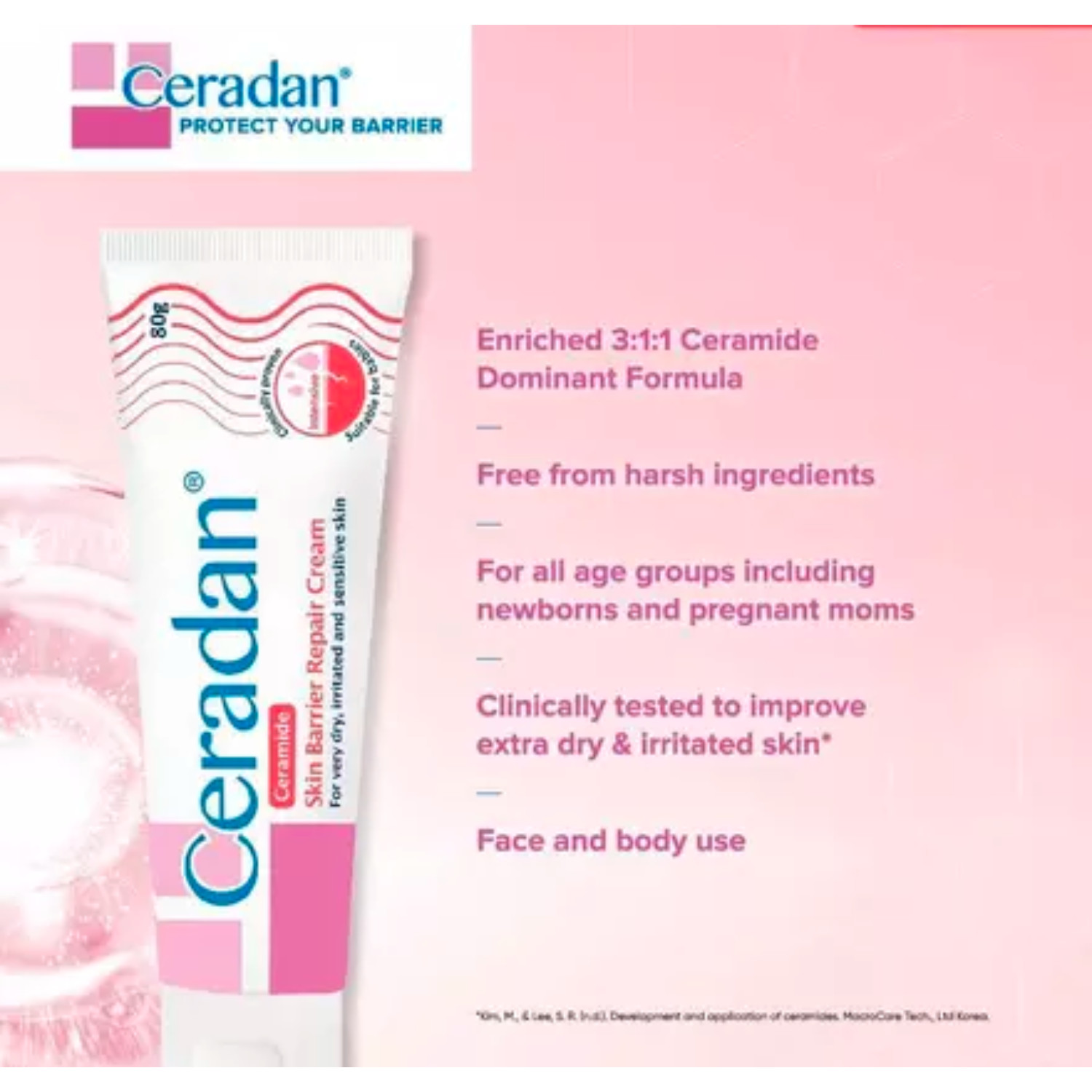 80g ( X 2 ) Original CERADAN Cream Ceramide Dominant Skin Barrier Repair Cream