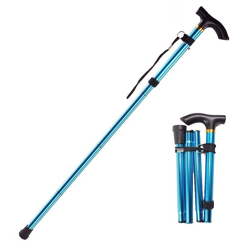 Cane Walking Stick Adjustable Folding walking Aluminum Collapsible Travel Hiking