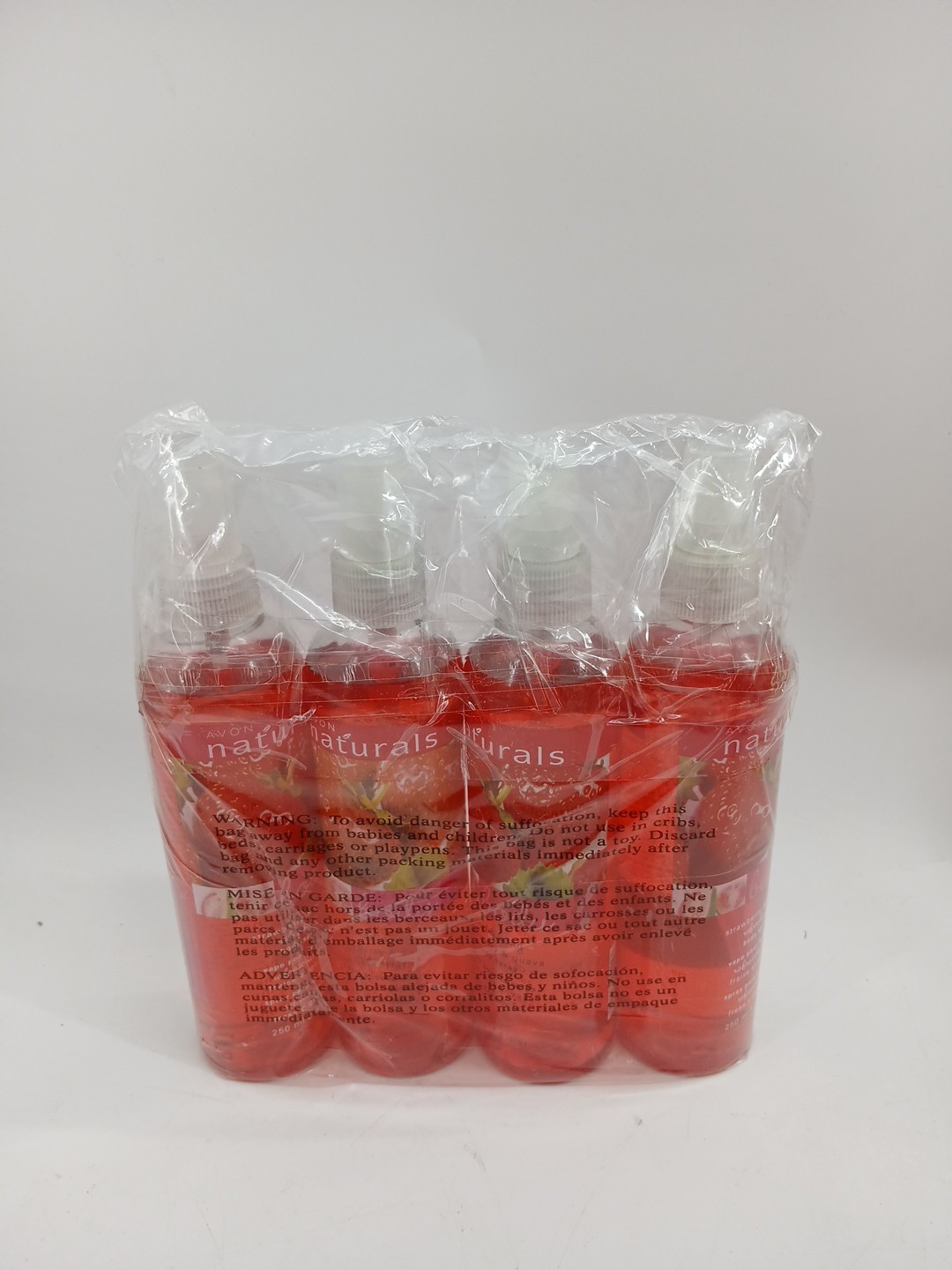 (Lot Of 4) Avon Naturals Body Strawberry & Guava Refreshing Body Spray NOS