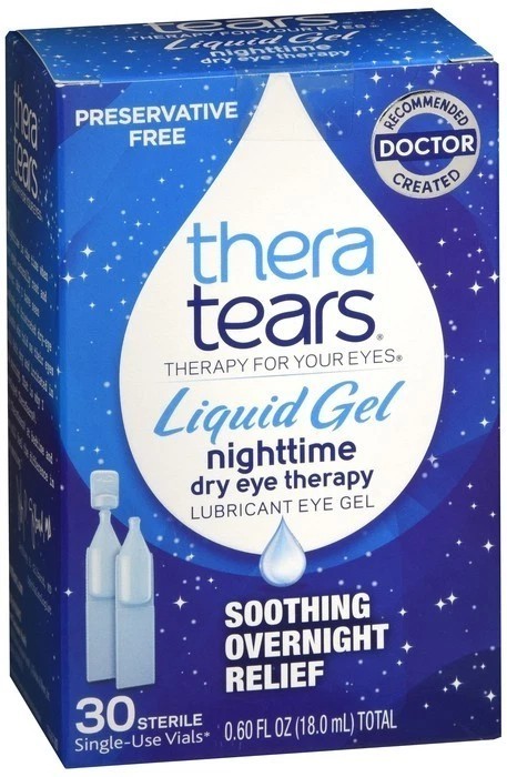 6 NEW THERA TEARS NIGHTTIME Dry Eye Therapy – 180 Vials – SEALED Exp 01-04/2027