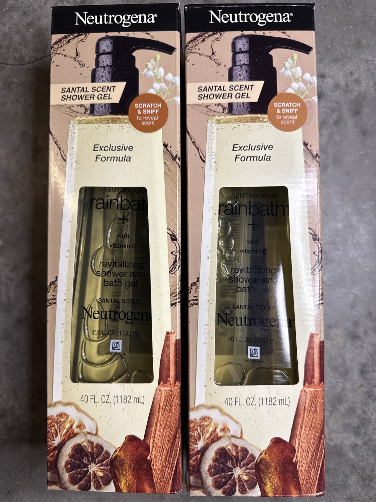Neutrogena Rainbath Shower Gel, Santal Scent 40 Fluid Ounce (2) PACK