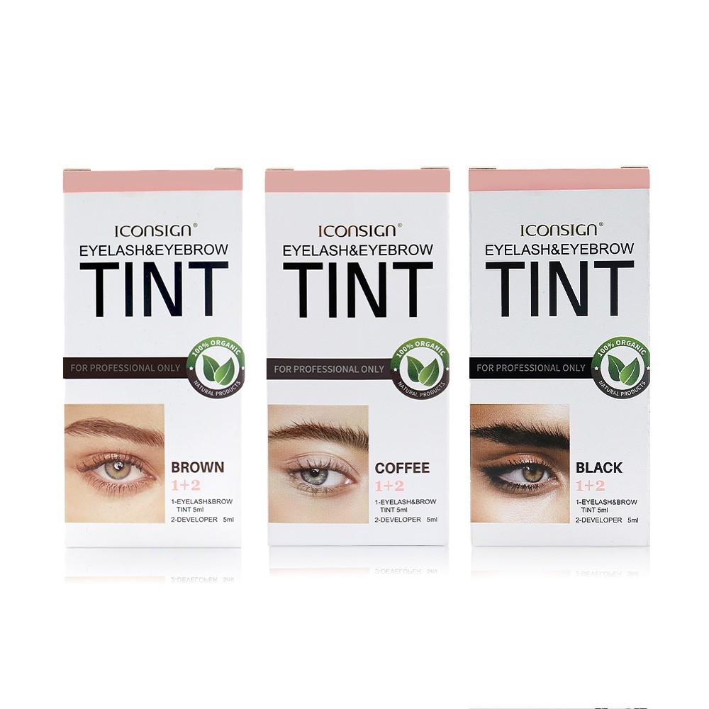Eyelash Eyebrow Tint Kit Waterproof Long Lasting Hair Dye Permanent Color Black