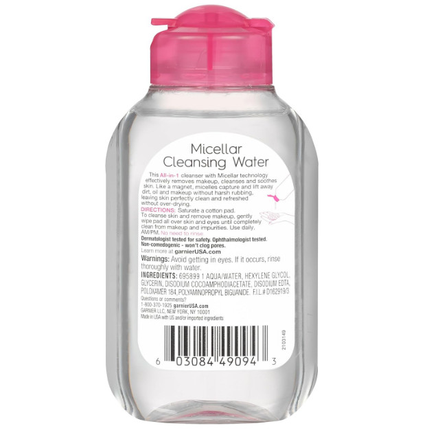 Garnier Micellar Cleansing Water, All-in-1 Makeup Remover and Facial Cleanser, F