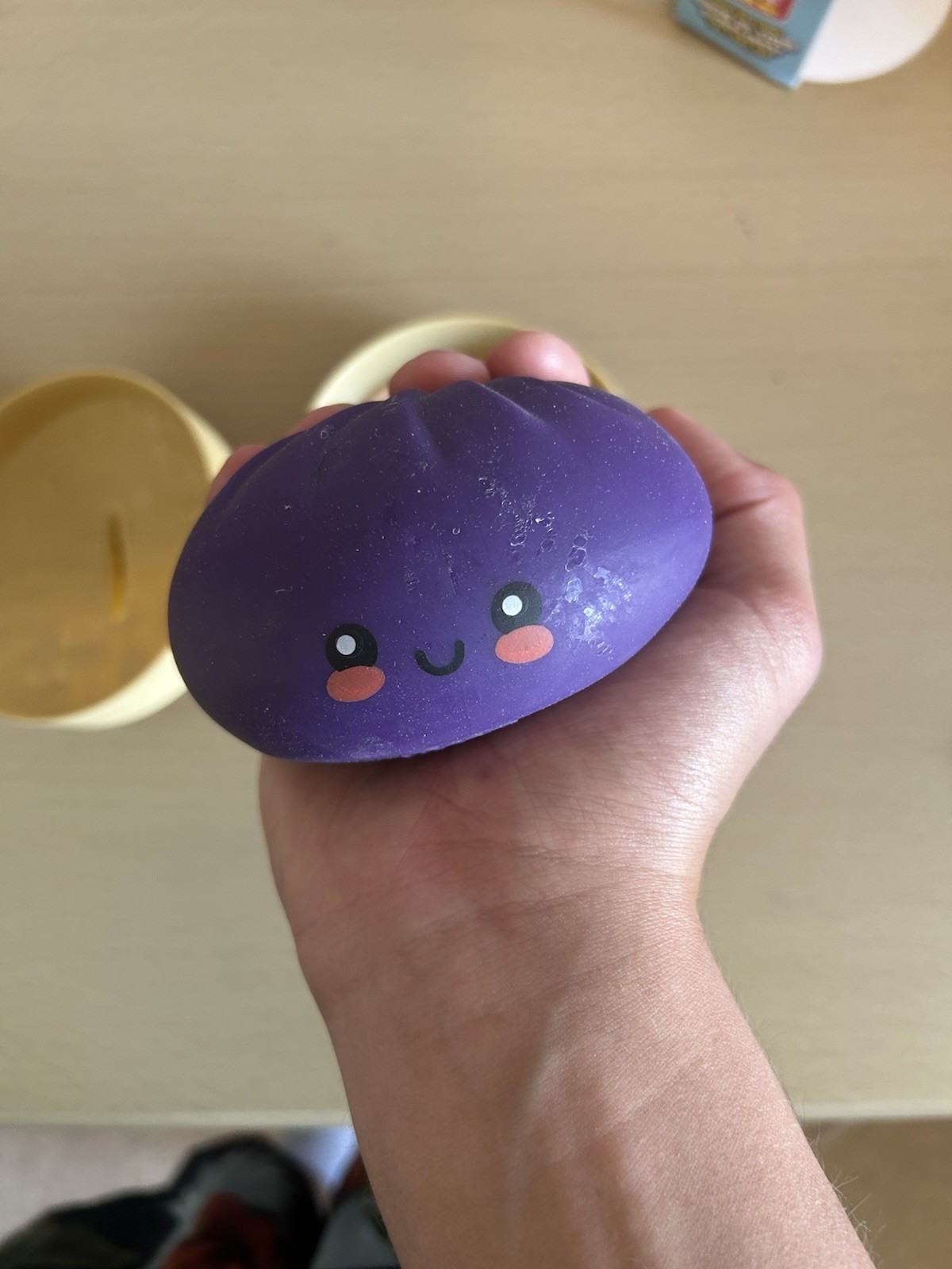 RMS Mystery Squishy Dumpling Purple Foam Squeeze Ball 4x4x2 in
