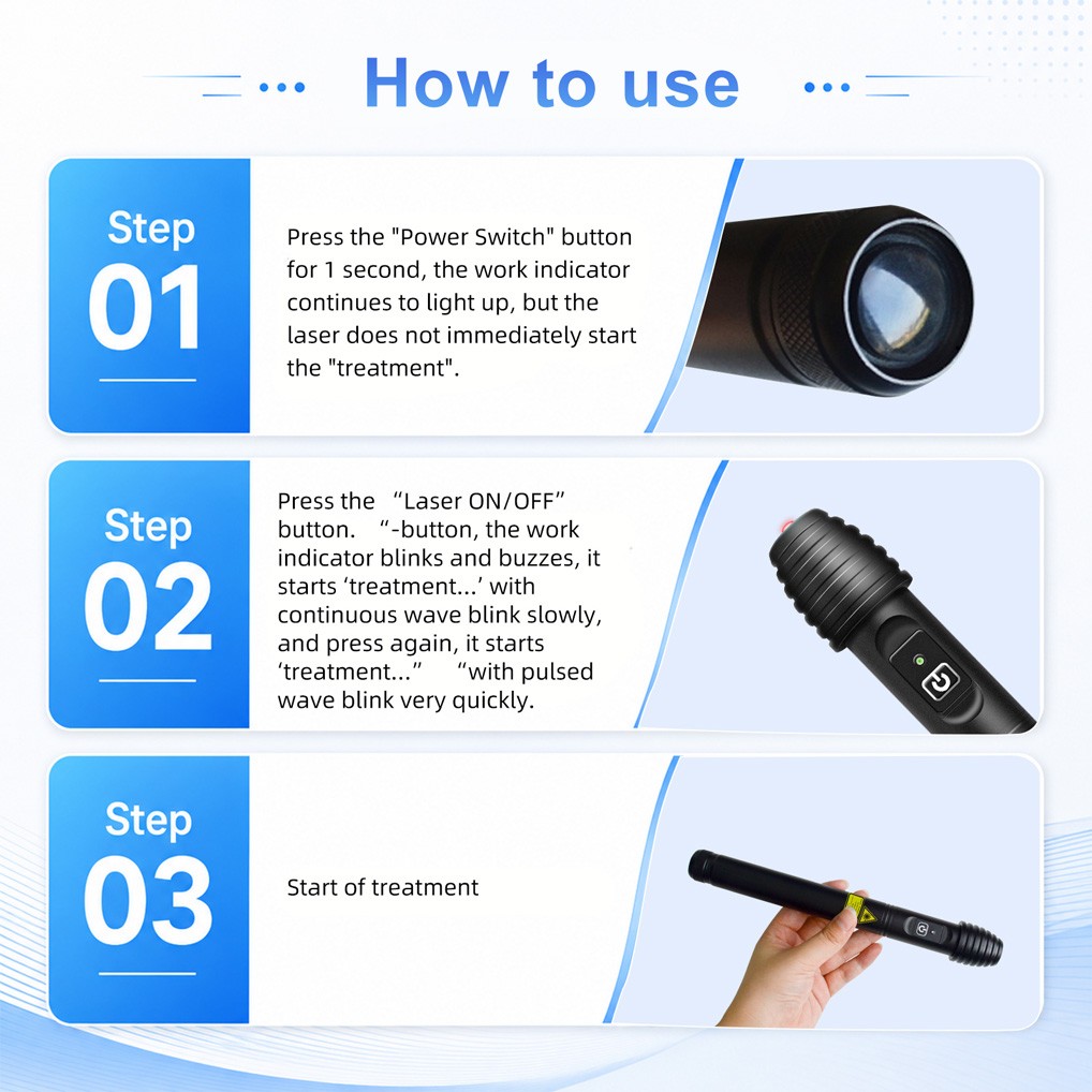 500mW 808nm Laser Therapy For Joint Pain NIR Light Laser Device For Human Pets