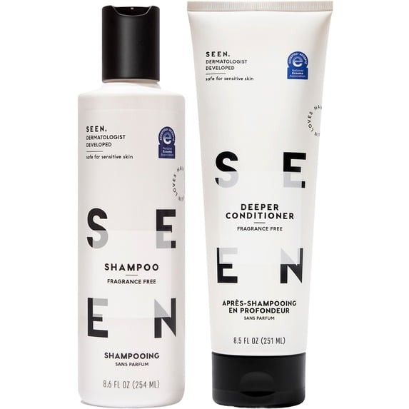 SEEN Fragrance-Free Shampoo Deeper Conditioner Bundle Sensitive Skin