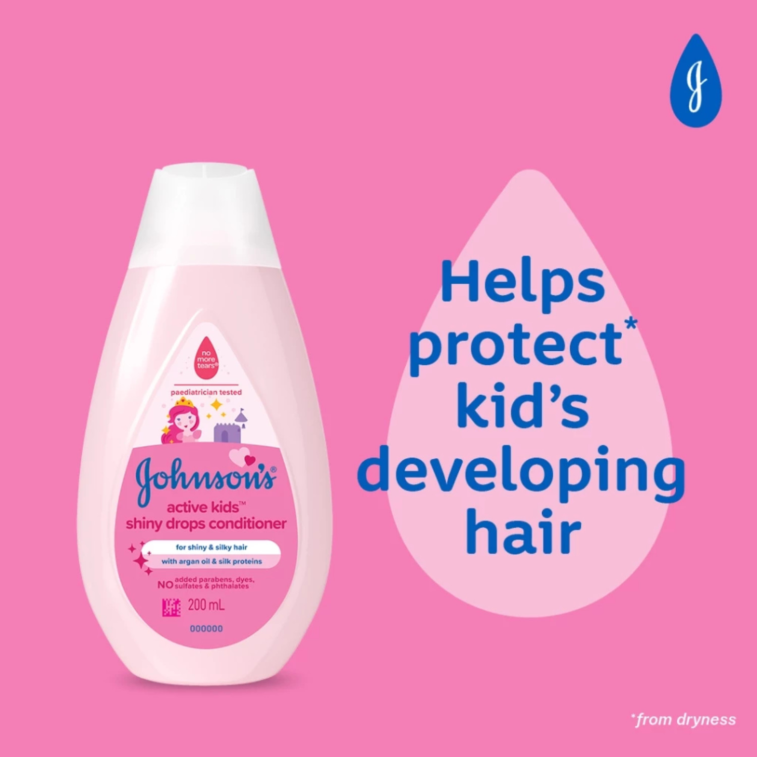 Johnson’s Active Kids Shiny Drops Conditioner 200ml – 3Pack