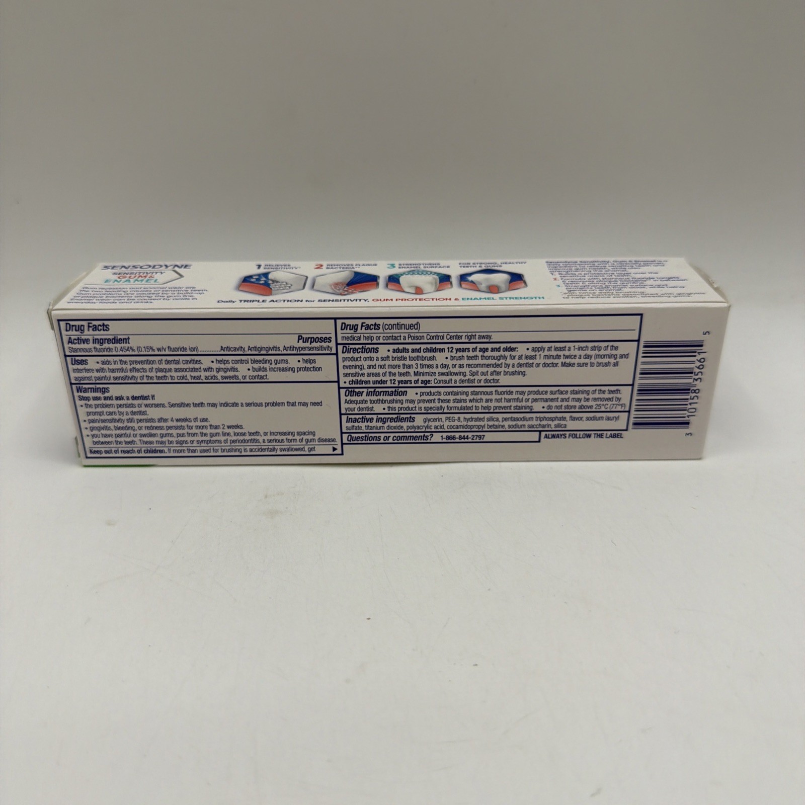Sensodyne Toothpaste Sensitivity Gum & Enamel Mint 3.4 Ounce 4 Pack