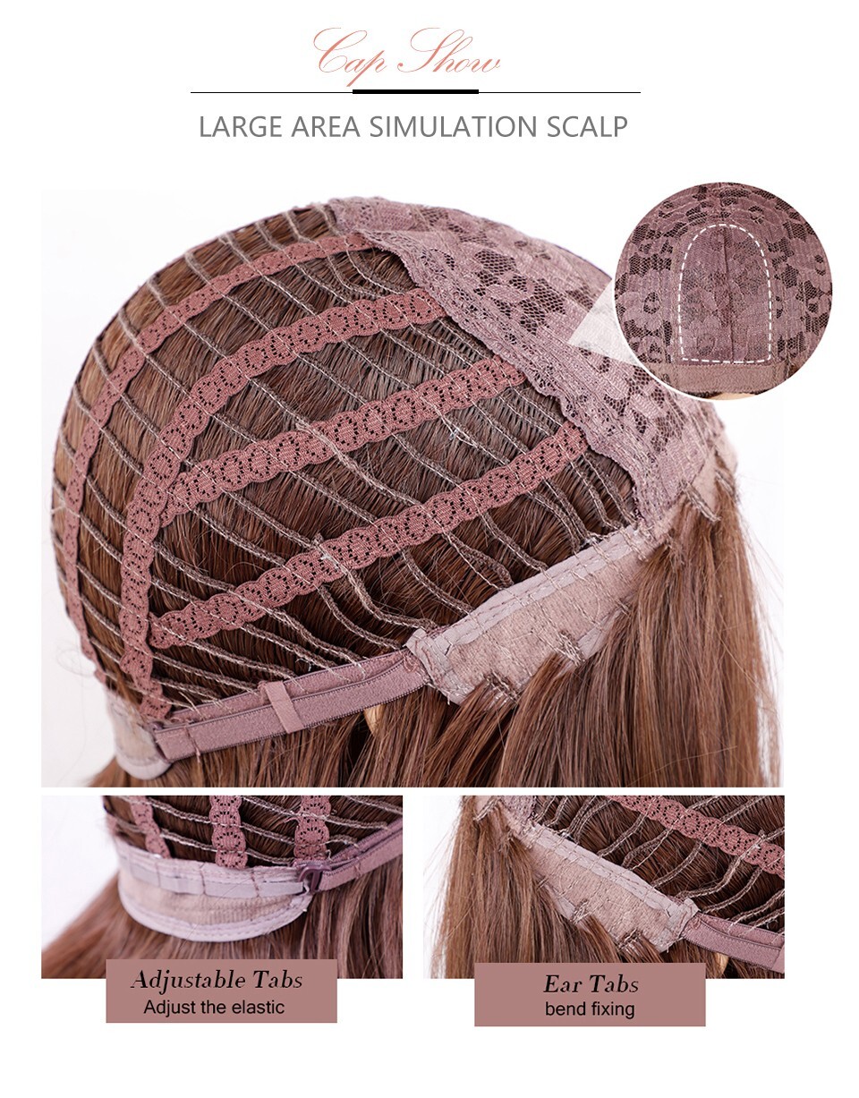 Dollys Partons Fluffy Curly Honey Blonde Mix Synthetic Hair Wigs Women Soft