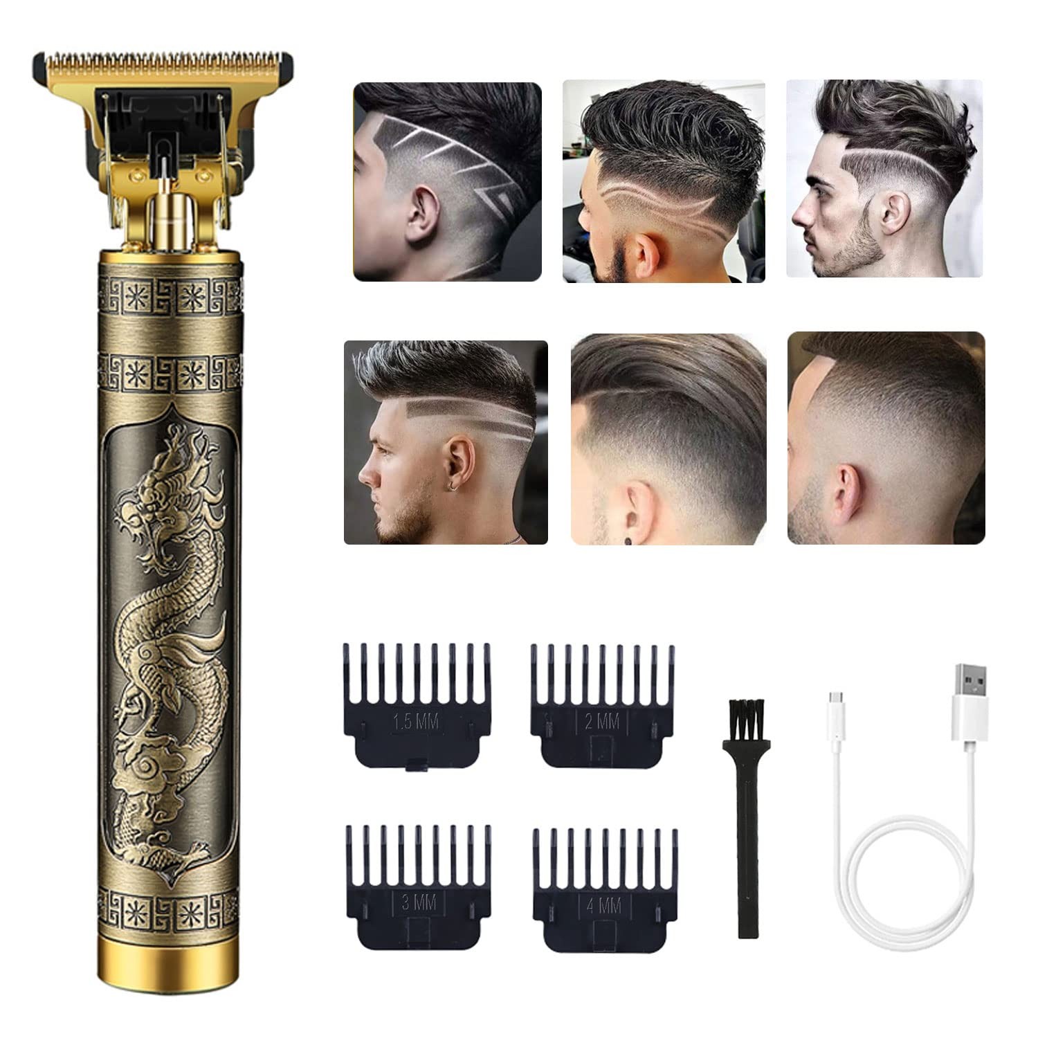 Hair Clippers , Cordless Electric Hair Trimmer Rechargeable Beard Trimmer Shaver