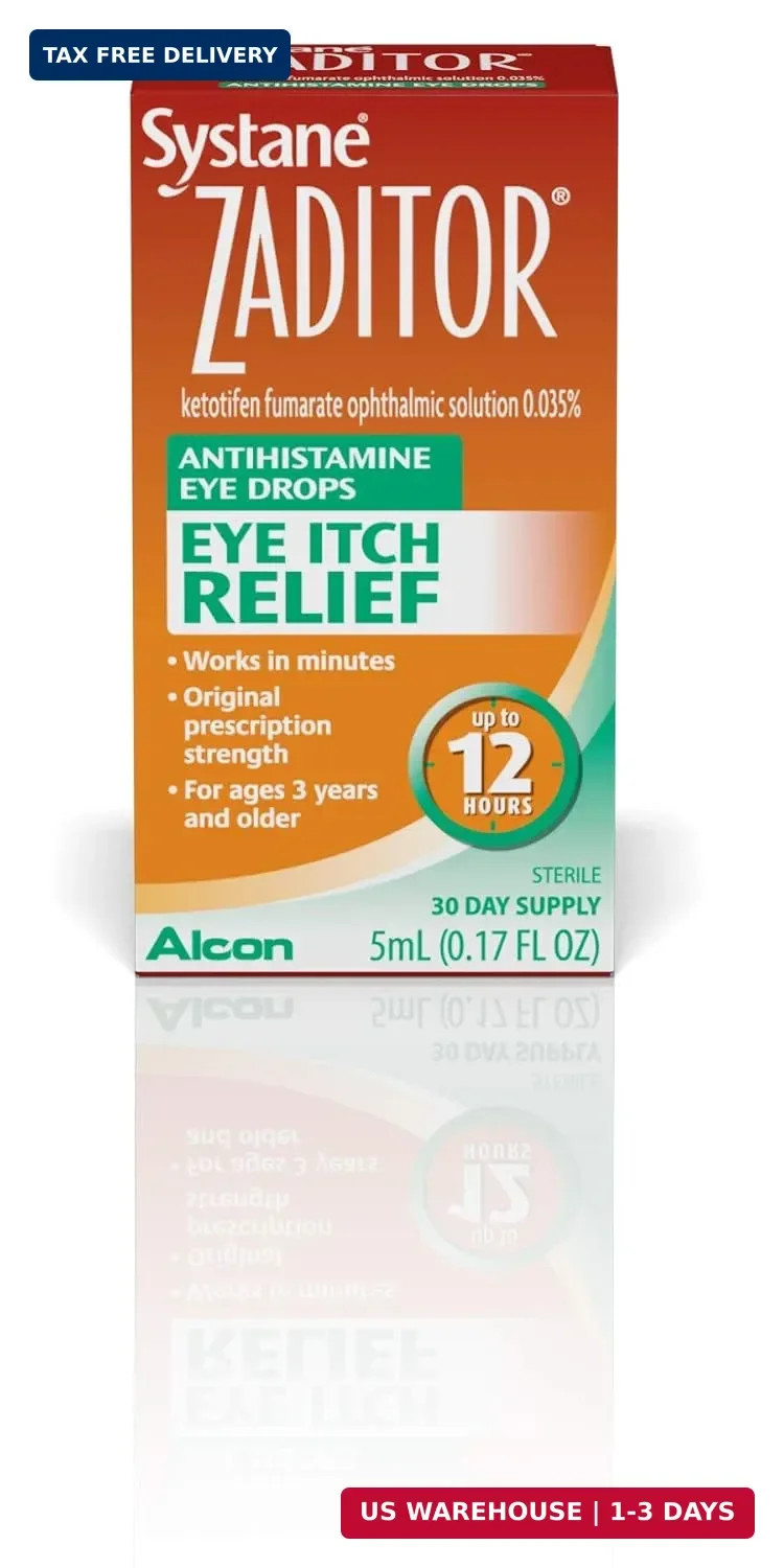 Zaditor Antihistamine Eye Drops, 5-mL