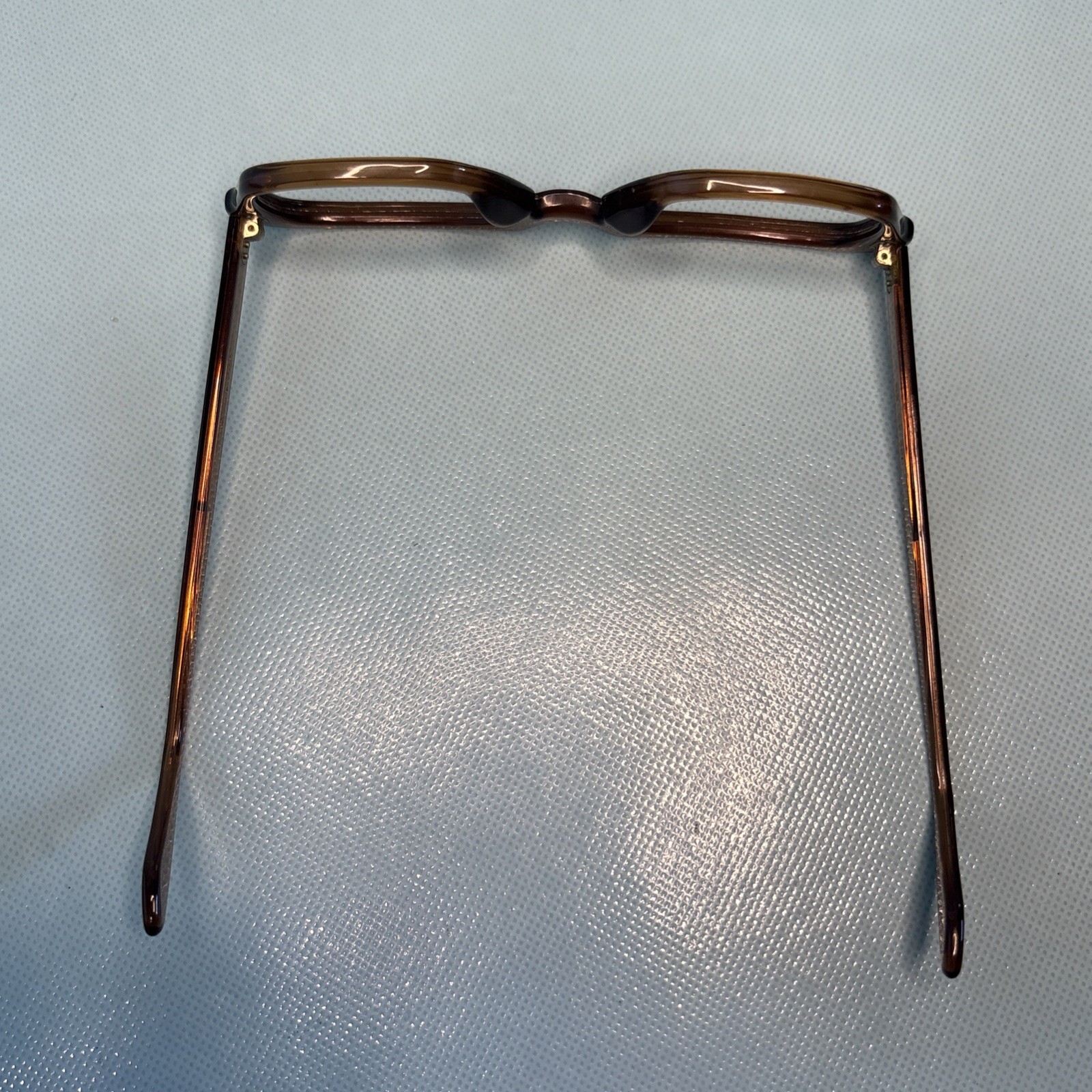 Vintage USS GI Issue Brown Frames Eyeglasses 4 1/2 – 5 3/4 50[]22 – NO LENSES