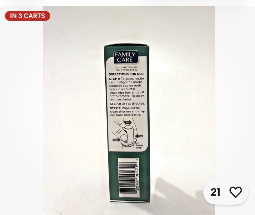 12 Pack! Family Care Nasal Relief Spray – Severe Congestion Relief! 0.5oz