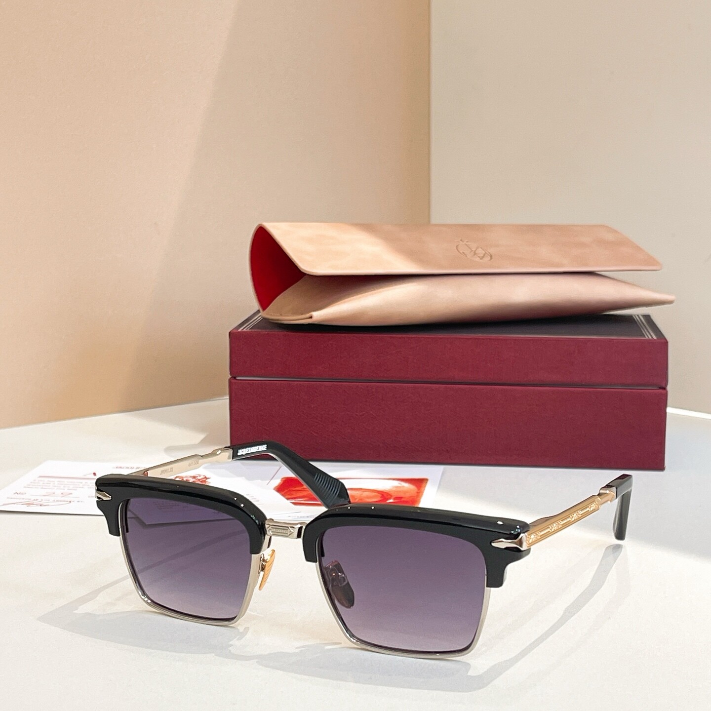 JMM ALIN High Quality Sunglasses Men Square Metal Frame Fashion Sunscreen Women
