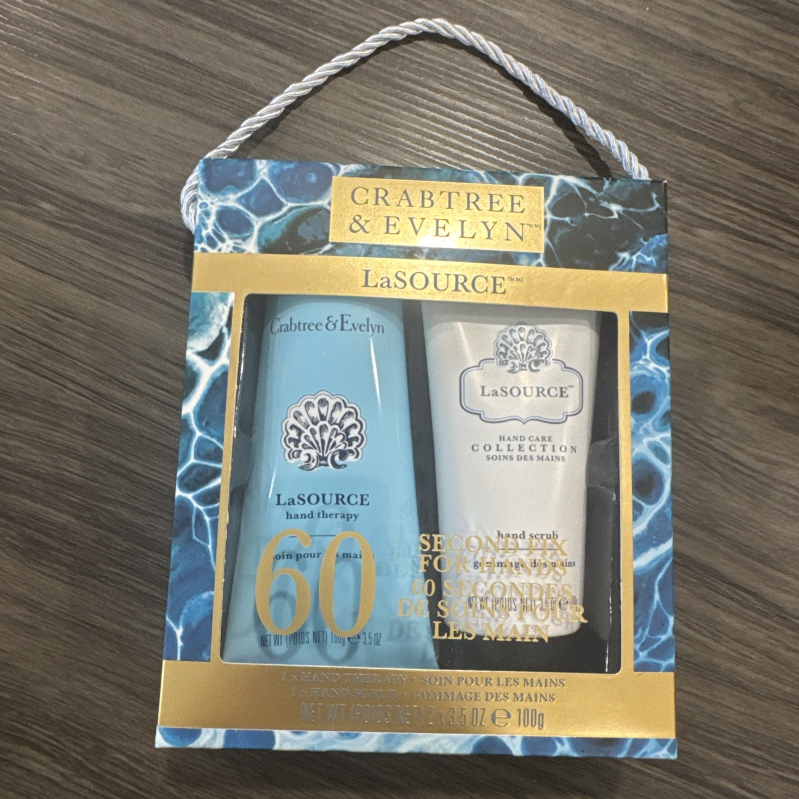 Crabtree & Evelyn La Source Hand Therapy & hand scrub gift set 3.5oz ea New