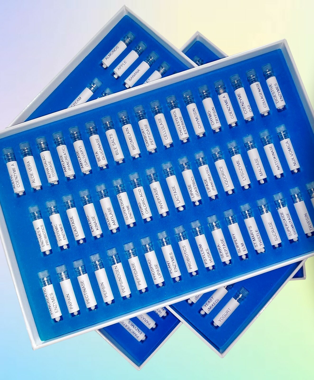 Food Testing Kit 2 – Applied Kinesiology – Bioresonance vials – 50 glass vials