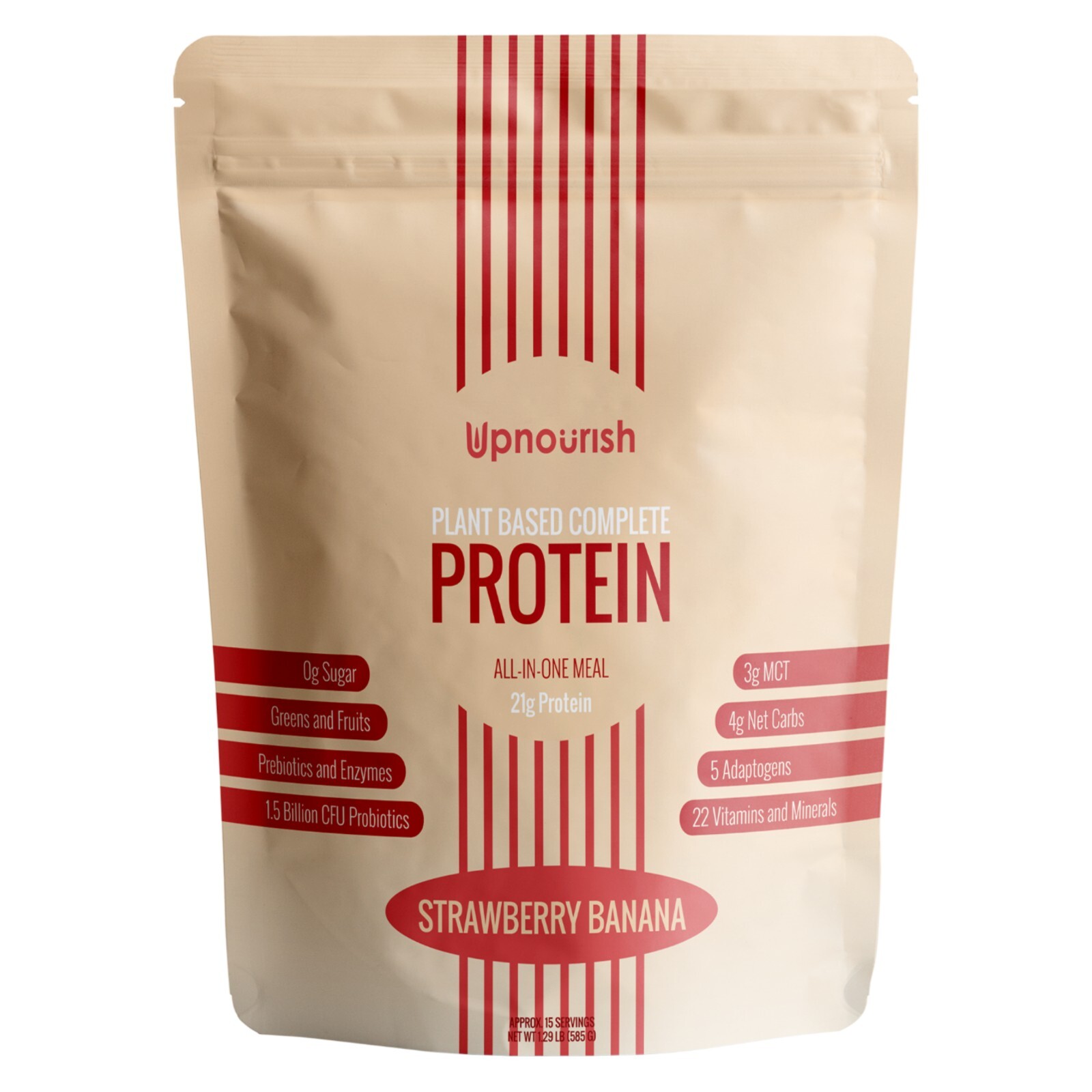 Vegan Meal Replacement Shake Strawberry Banana – 15 Plant Based Protein Meals