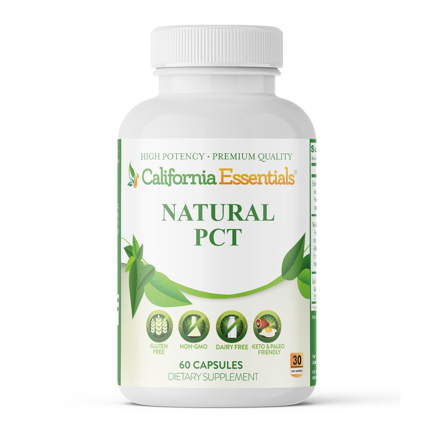 Natural PCT, Rice Flour, Maintain Muscle Restore Natural Balance – 60 Capsules