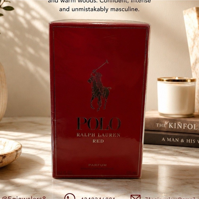 Ralph Lauren Polo Red Parfum Spray 4.2 Oz Regular Size Grapefruit Saffron Woods