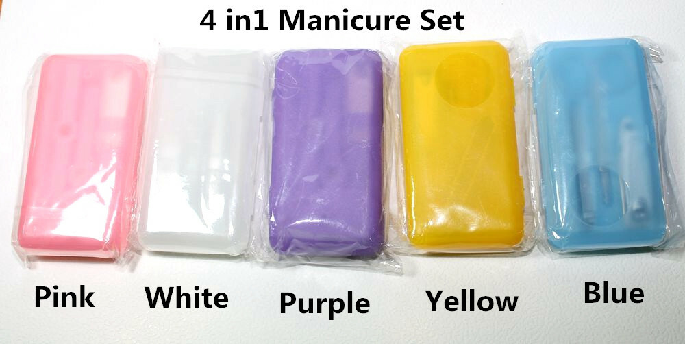 4 Pcs Manicure Pedicure Toe Nail Care Set Cutter Cuticle Clippers Kit WIth Case