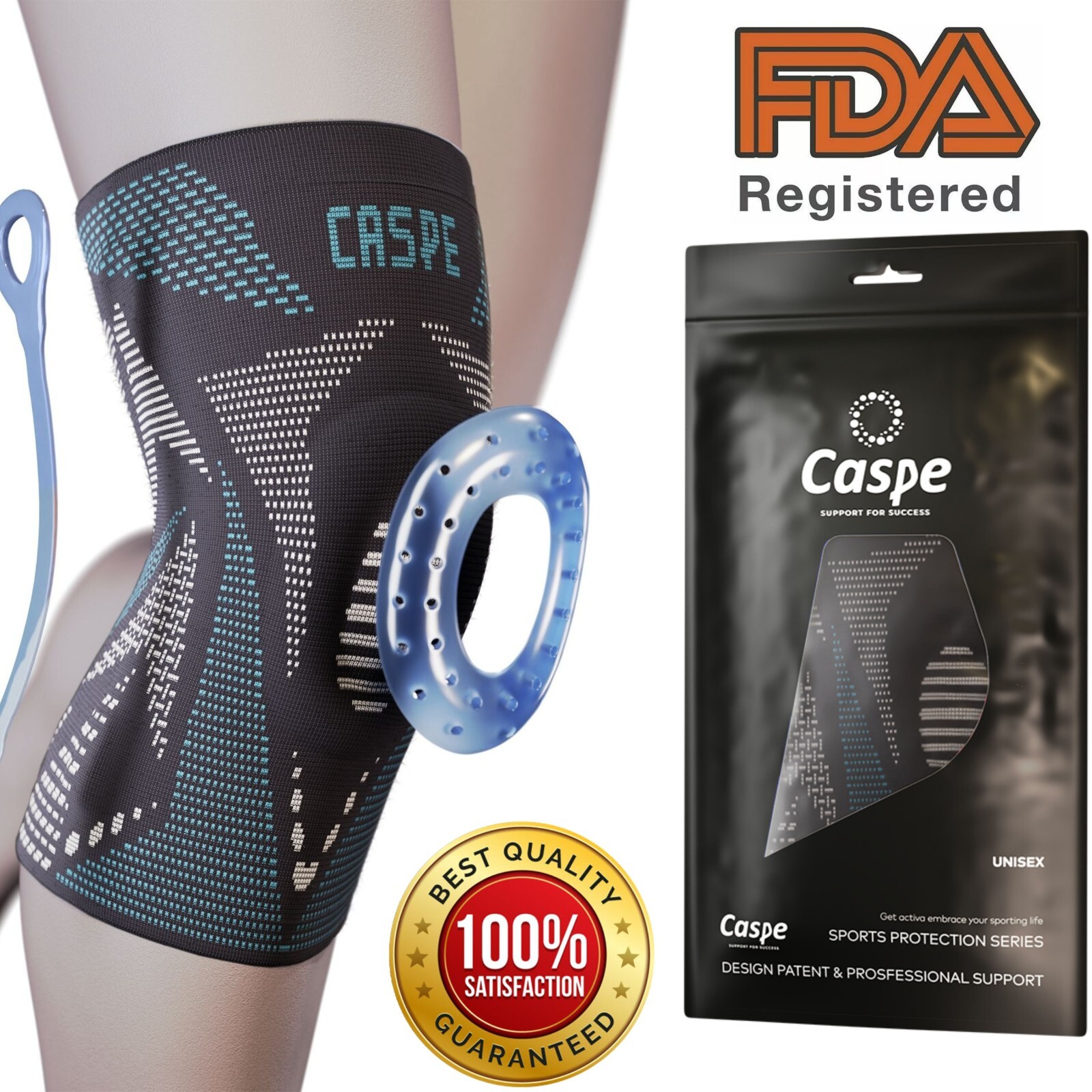 Knee Brace Sleeve Compression Support Sport Gym Joint Pain Arthritis Relief New