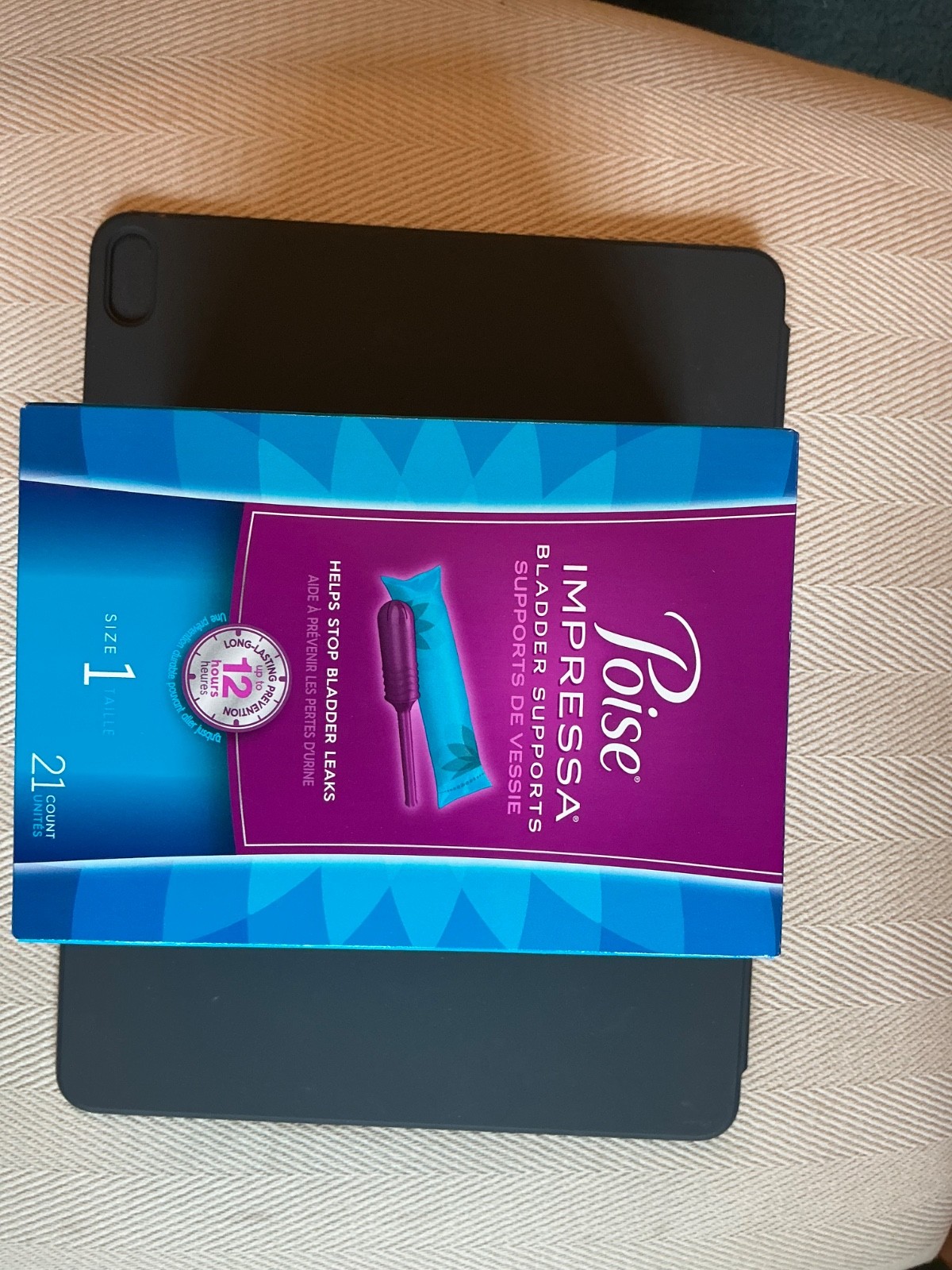 Poise Impressa Incontinence Bladder Supports, Size 1 – 21 Count. Use by 1/1/29.