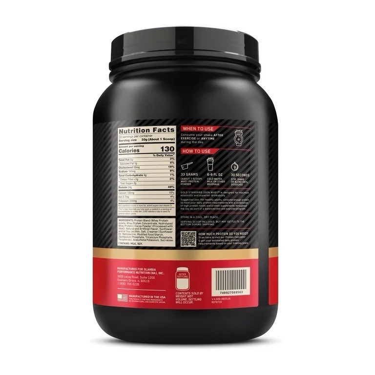 Optimum Nutrition Gold Standard Whey, Choc Peanut Butter 1.6 lb 22 Serv.!!!