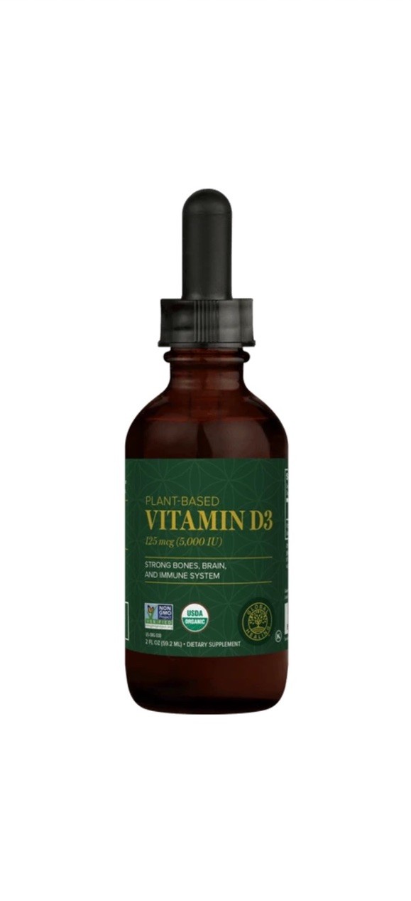 Organic Vitamin D3 5000IU Joint Support Liquid Supplement with Lichen – 2 Fl Oz