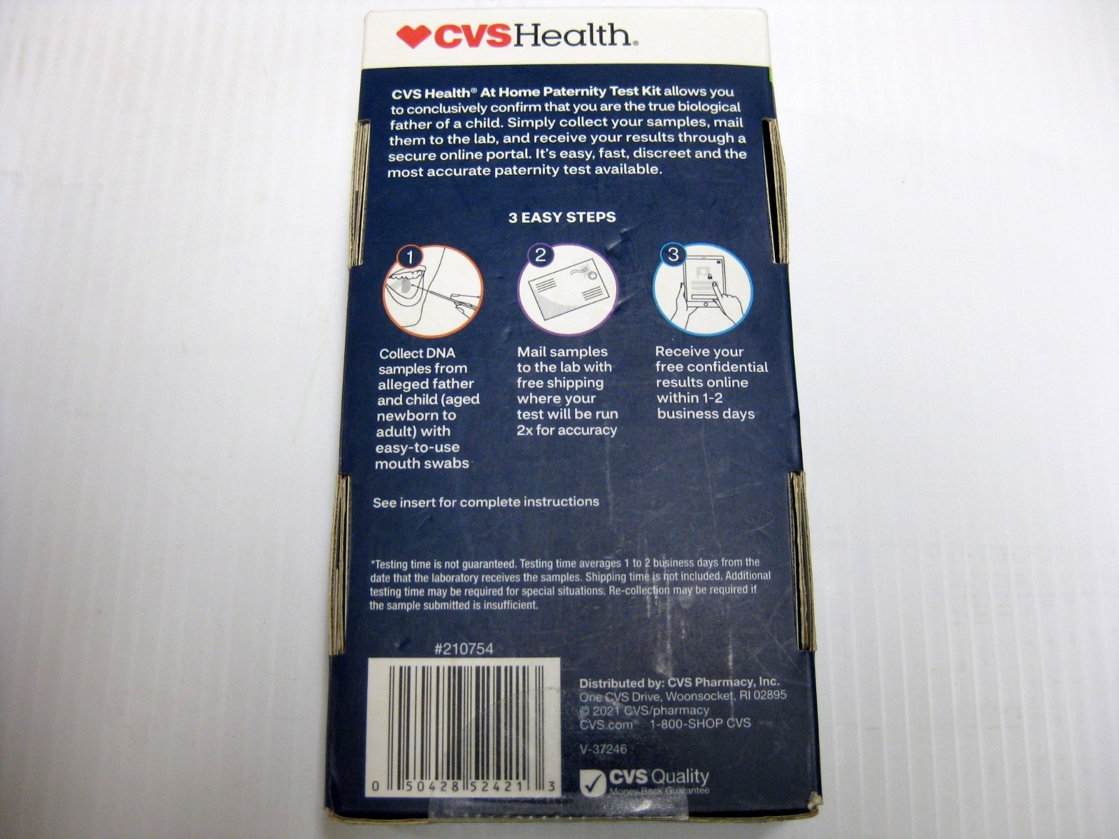 CVS Health At Home Paternity Test Kit – Fast, Accurate, Private – Free Shipping