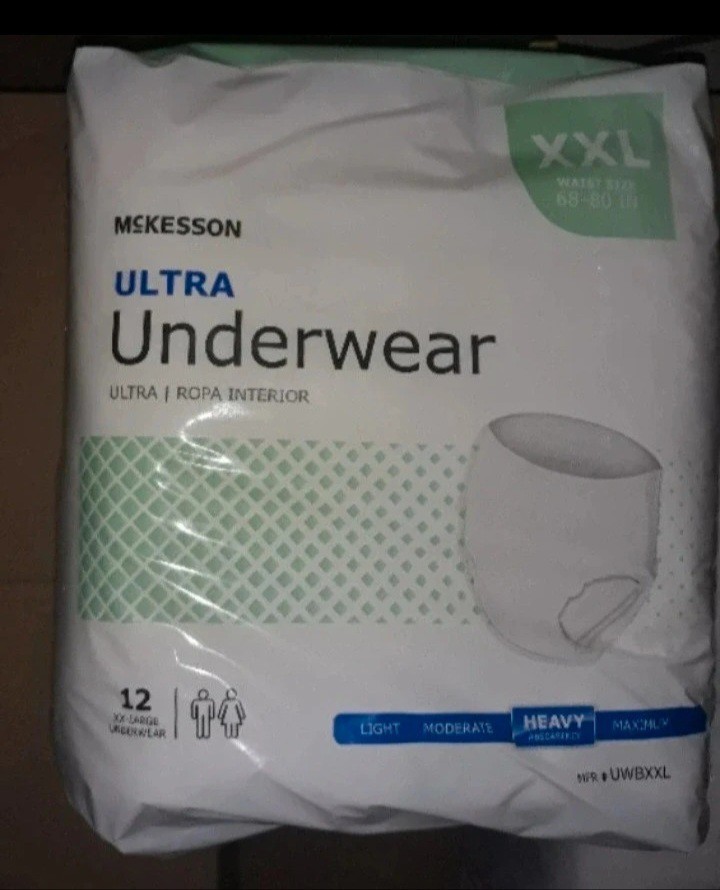 McKesson UWBXL Unisex Adult’s Disposable Underwear, Size 2XL – White
