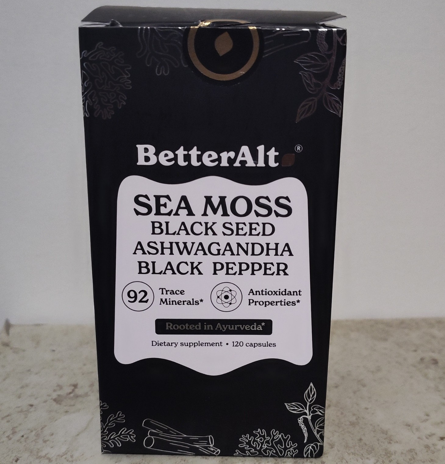 BetterAlt Sea Moss, Black Seed & Ashwagandha Capsules, 120 Count