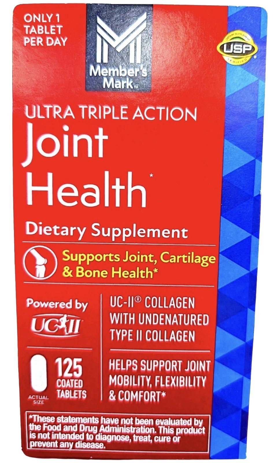 Member’s Mark Ultra Triple Action Joint Health Tablets 125 Count EXP 10/2027