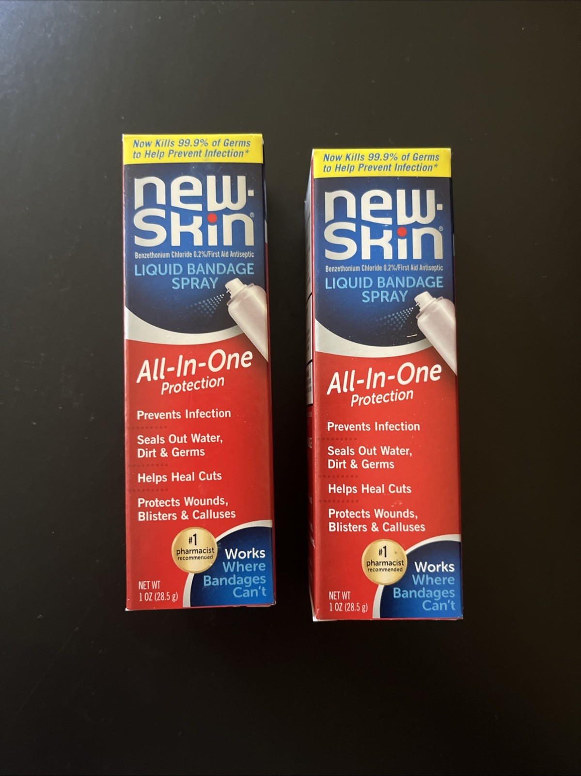 2x New Skin Liquid SPRAY Bandage, 1oz Each Exp 12/31/2027