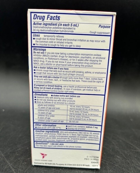 1 Ct.) Delsym Children’s 12 Hour Cough Relief, GRAPE Flavor, 5 fl oz-EXP 11/2026