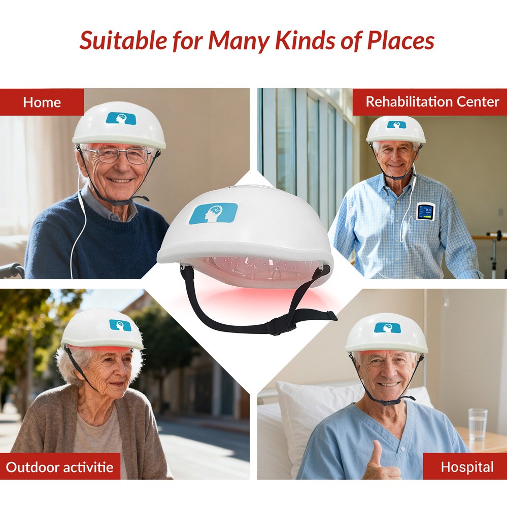Dawfek 810nm Near Infrared Light Therapy Device PBM Helmet For Parkinson Stroke