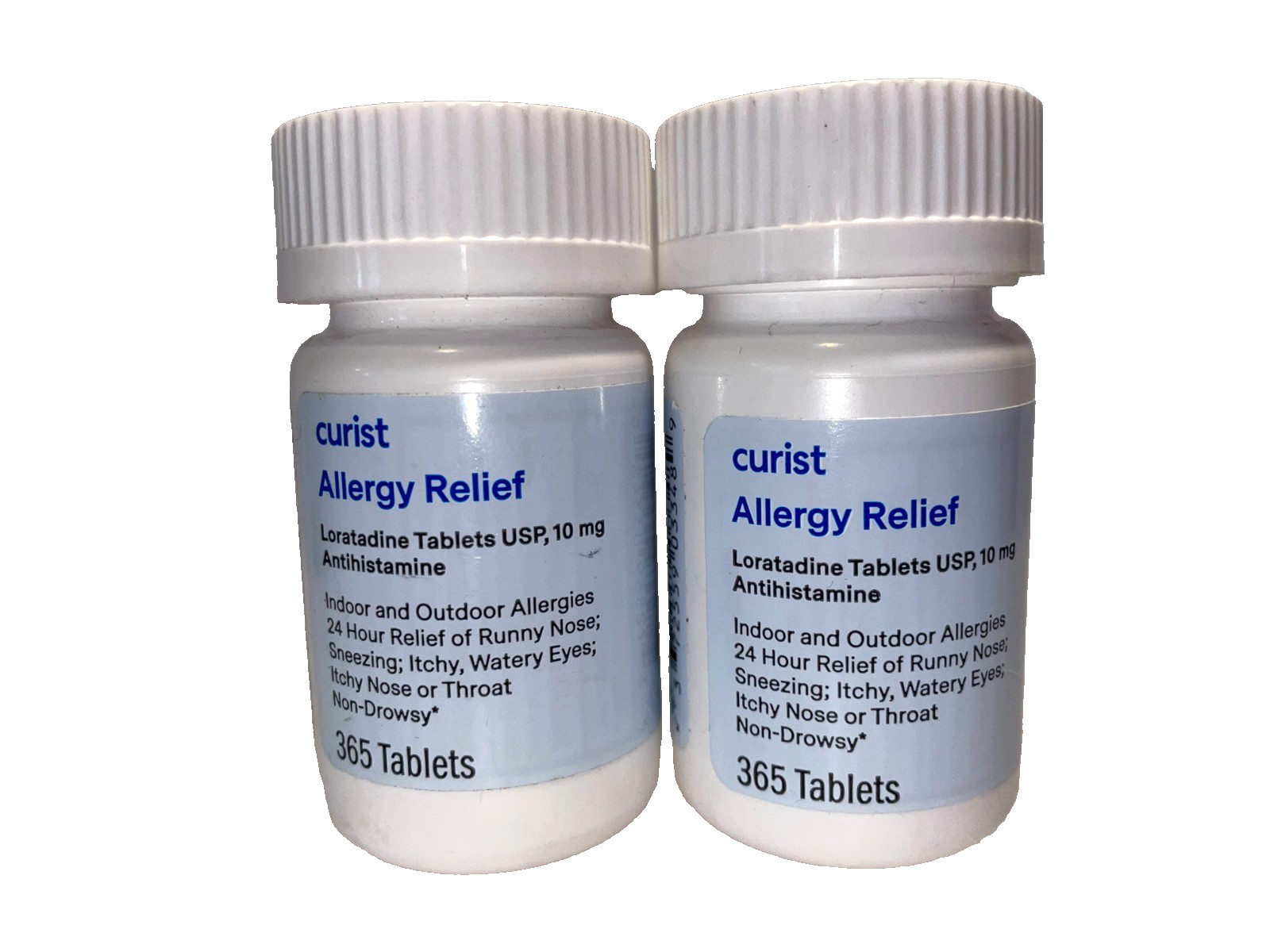 2 Bottles ~ Curist Allergy Relief ~ Loratadine 365 Tablets *Non-Drowsy ~Exp.6/27