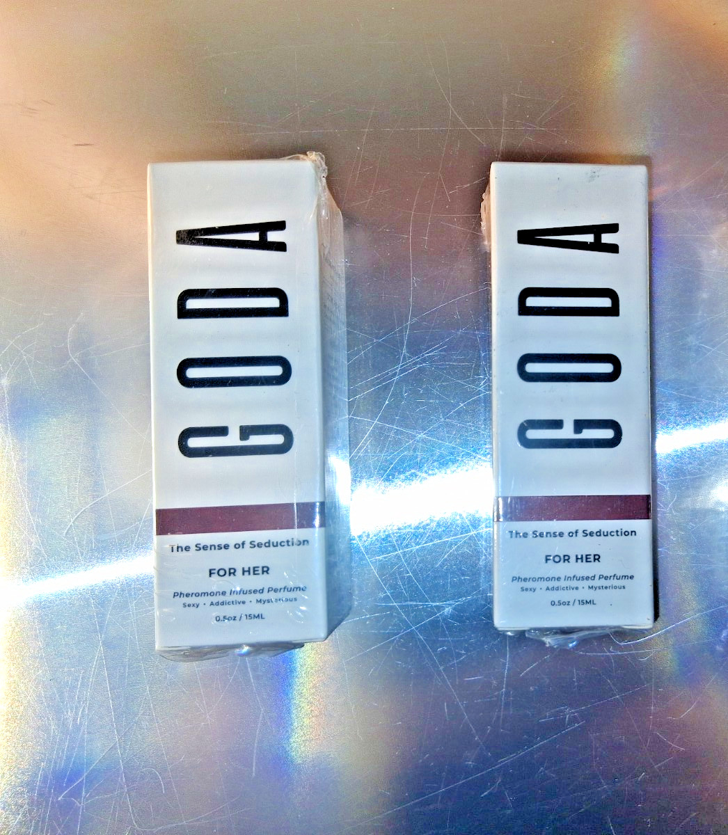 Genuine Goda For Her Pheromone Infused Perfume 0.5 fl oz, Vegan Jasmine,2/Pack