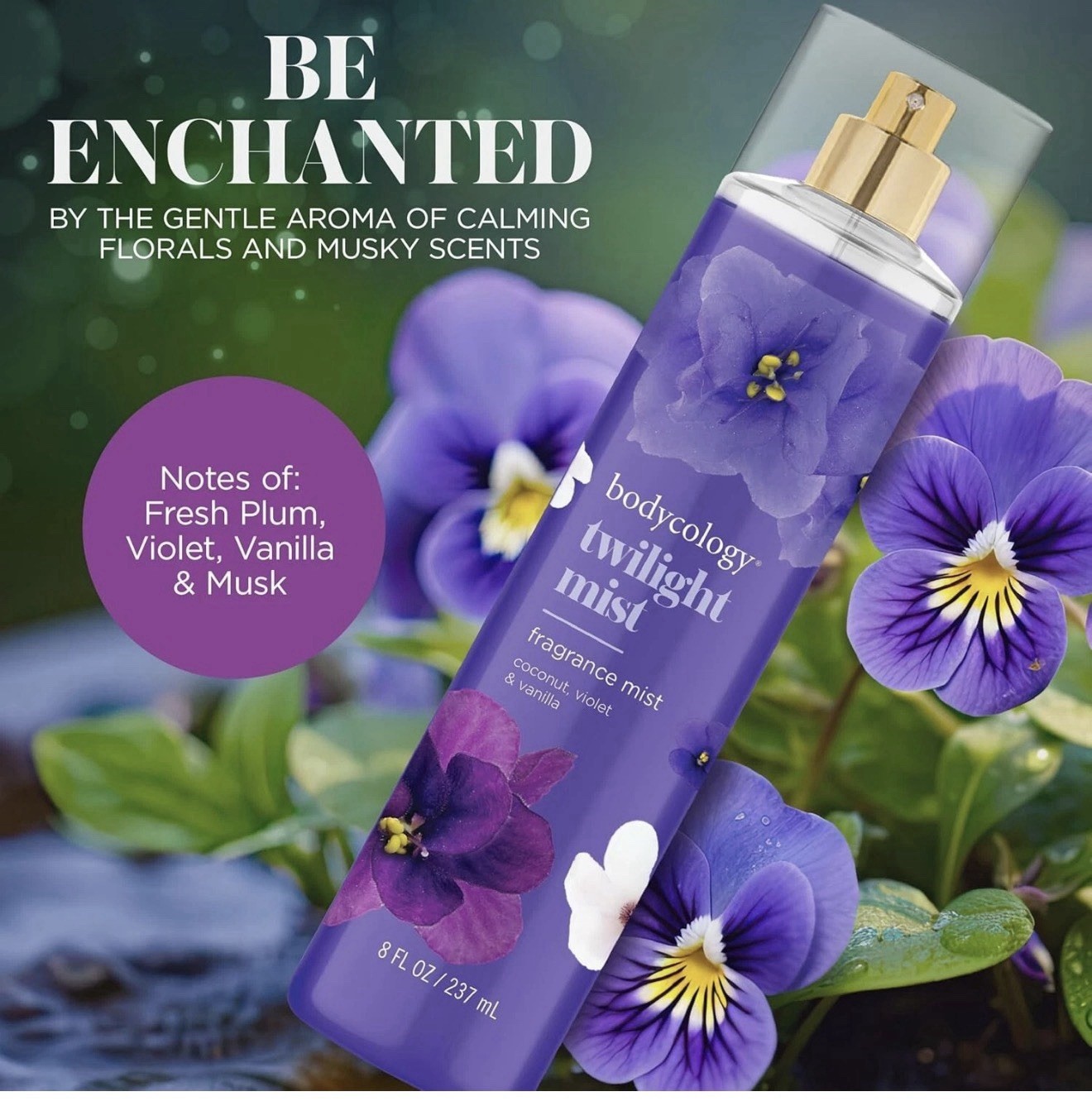 Bodycology Long-Lasting Fragrance Body Mist, Twilight Mist, 8 fl oz