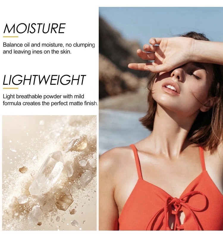 Olauty Mineral Powder Sunscreen SPF 35 PA++ Face Brush, Natural Finish
